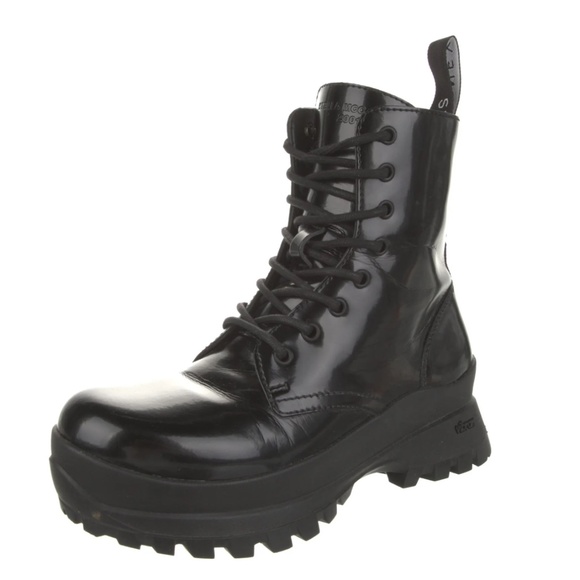 Stella McCartney Trace Lug-Sole Combat Boots - Picture 1 of 5